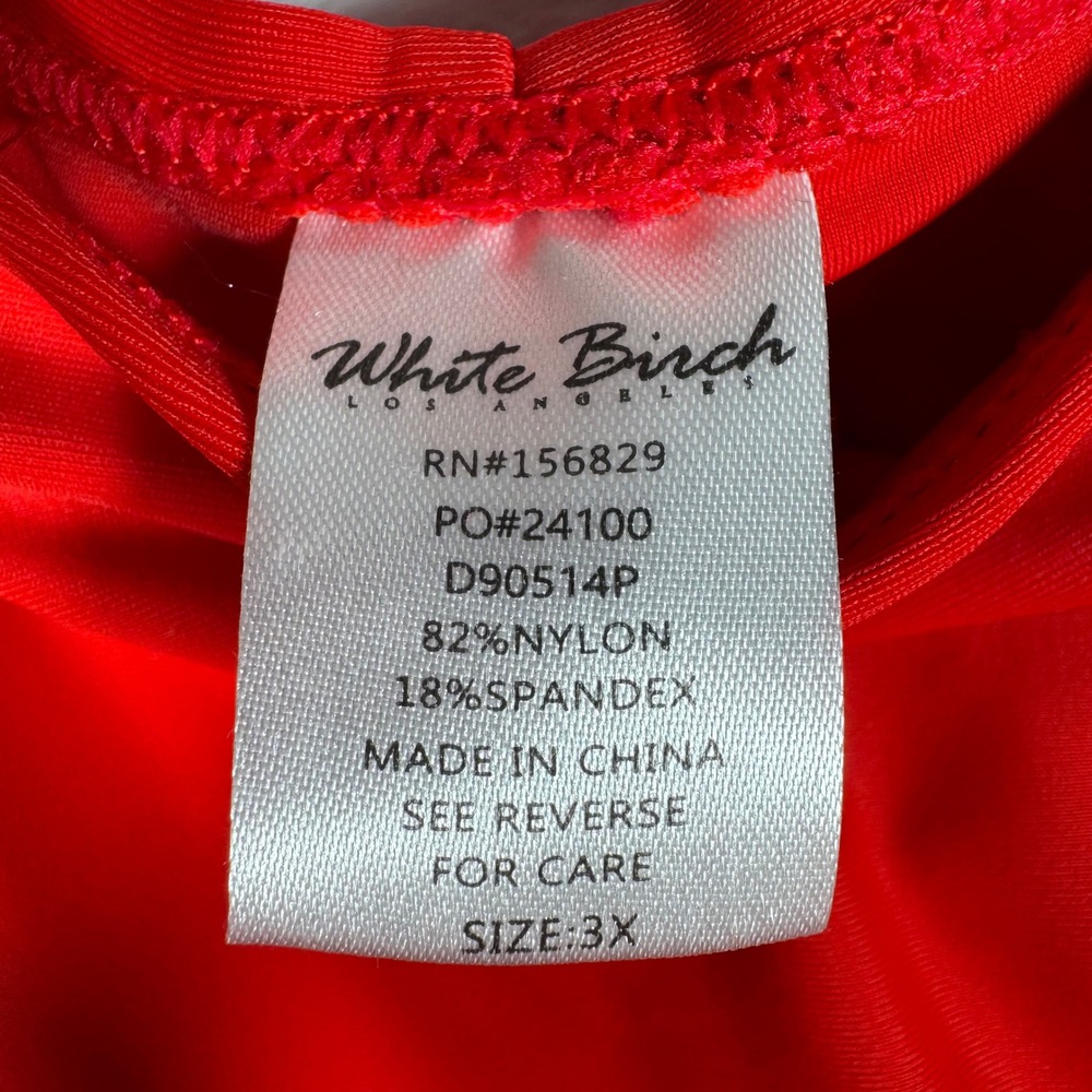 White Birch Red Cutout Athletic Dress w Shorts‎ Tag 3X Fits XL | D90514P - Picture 4 of 8